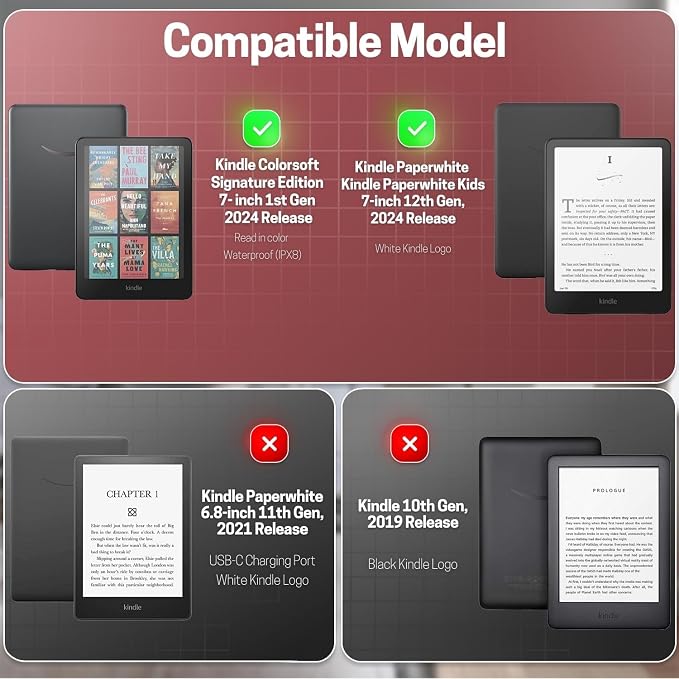TNP Stand Case with Strap for Kindle Paperwhite 12th Gen 2024 / Kindle - Image 2