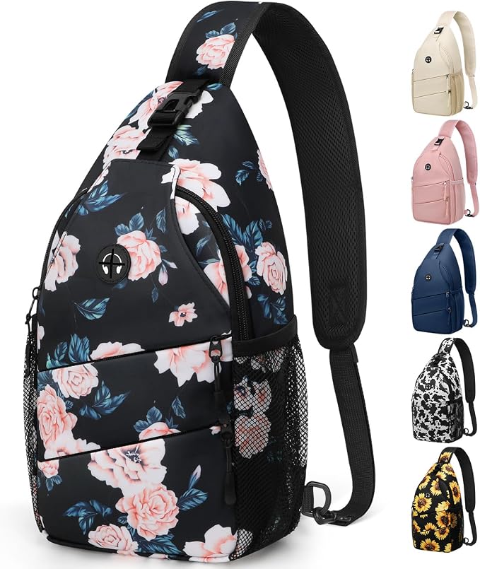 Pritent Crossbody Bags for Women Men Trendy Sling Bag Backpack Casual Chest Bag by Pritent