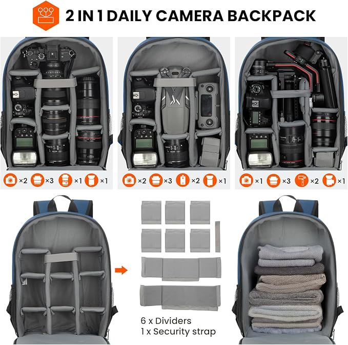 TARION Camera Bag Backpack for Photographers: Photography Camera Backpack - Image 3
