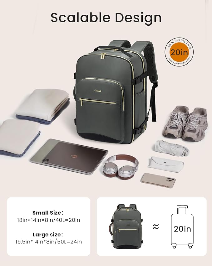 LOVEVOOK 40L Large Travel Backpack - Image 2