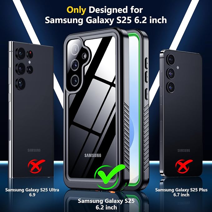 SPIDERCASE Designed for Samsung Galaxy S25 Case Waterproof, Built-in Full - Image 2