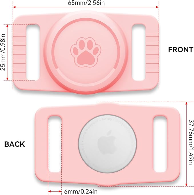 GOCII for Airtag Dog Collar Holder 2 Pack, Waterproof Dog Collar Holder for - Image 3