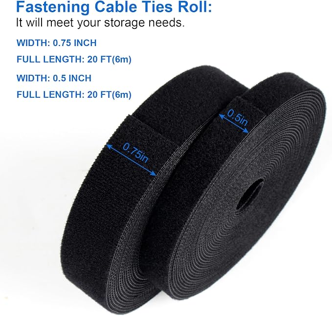 OneLeaf Fastening Cable Management Roll, Reusable Multi-Purpose Cords Management - Image 4