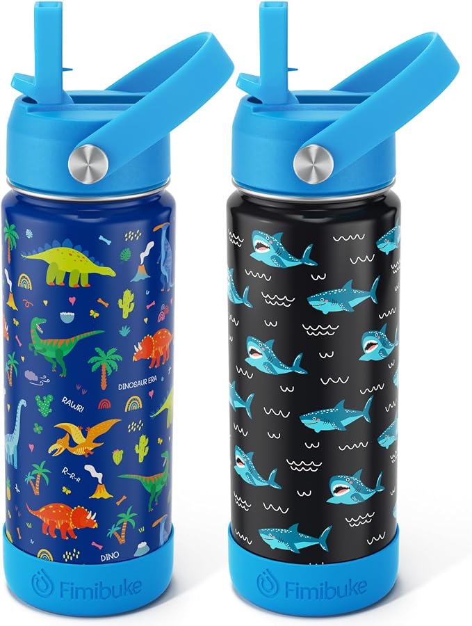 Fimibuke Kids Insulated Water Bottle, 18oz BPA FREE Kids Cups by Fimibuke