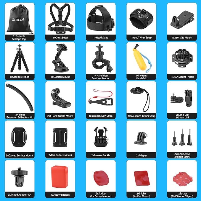 Action Camera Accessories Kit - Image 7