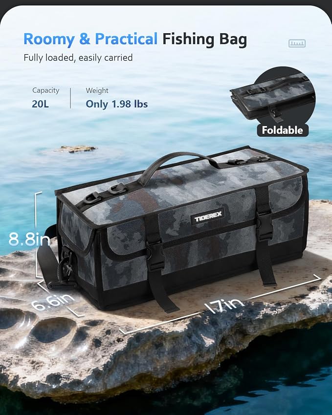 Large Fishing Tackle Bag for Soft Plastic Baits Storage, Fishing Gear Organizer - Image 5