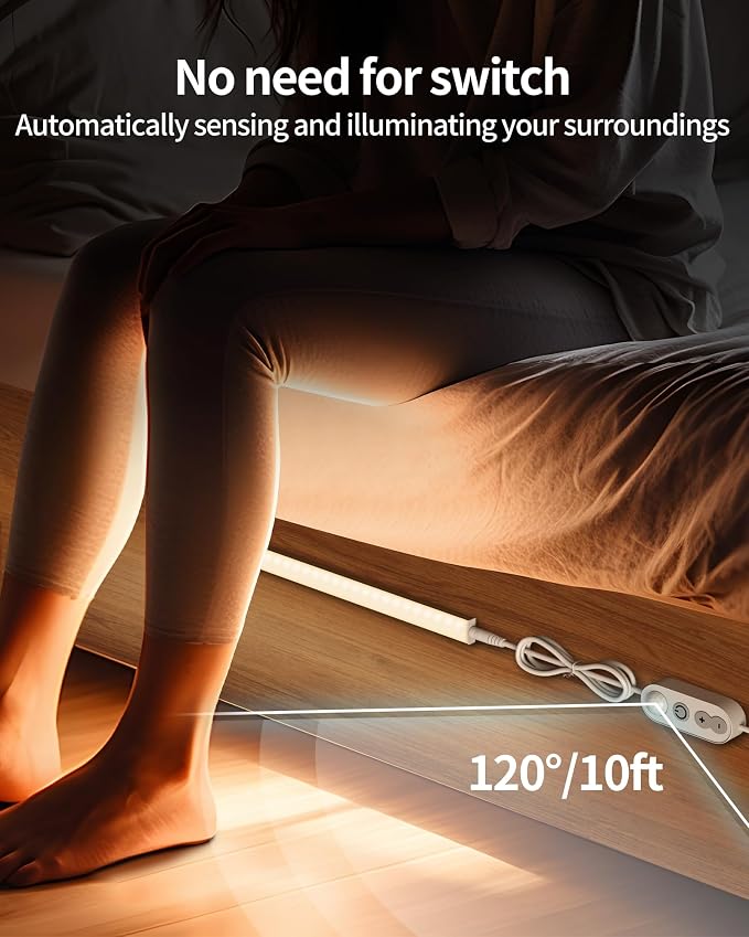 ASOKO Motion Sensor Dimmable Led Under Cabinet Lighting Plug in - Image 3