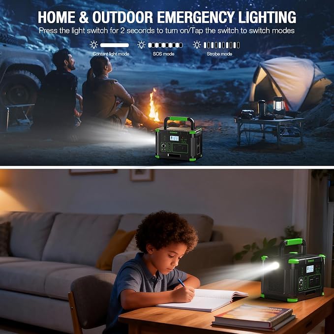 Portable Power Station 500W, 519Wh Solar Generator - Image 4
