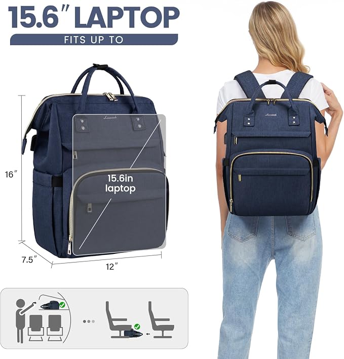 LOVEVOOK Laptop Backpack for Women, 15.6 Inch Professional Womens Travel - Image 6