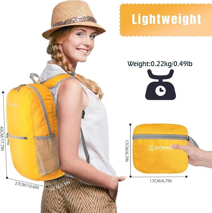 ZOMAKE Ultra Lightweight Hiking Backpack 20L, Packable Small Backpacks Water - Image 2
