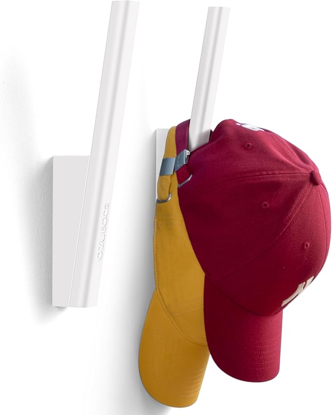 Ozueccr Hat Hook for Baseball Caps – Wall Mounted Vertical Hat Holder, Closet by Ozueccr