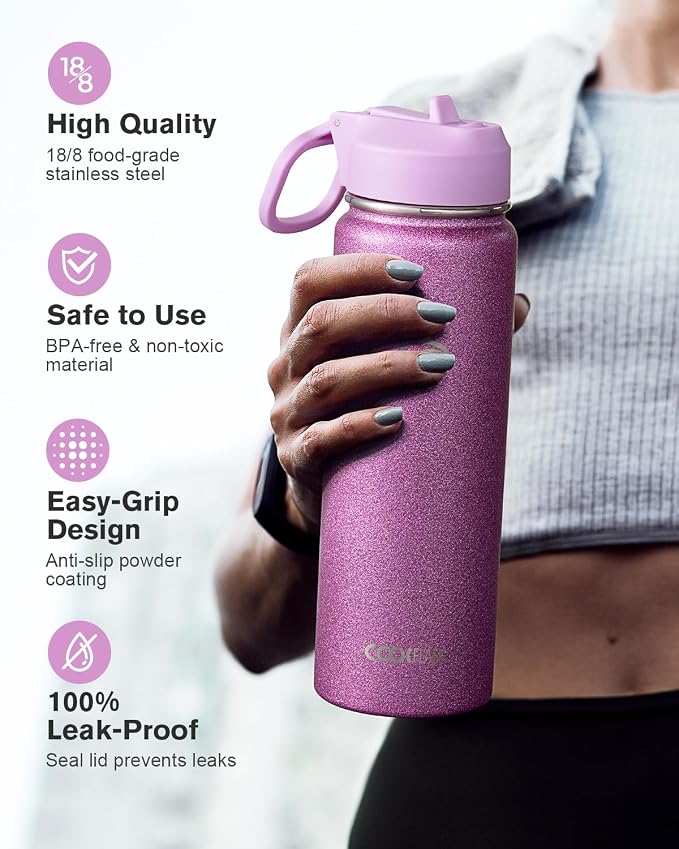 Coolflask Water Bottle 24 oz Insulated - Image 3