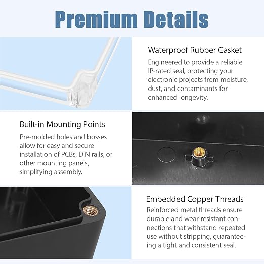 LeMotech Junction Box with Clear Cover IP65 Waterproof Project Box Dustproof - Image 5