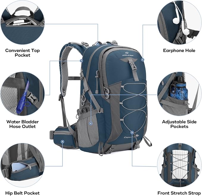 Maelstrom Hiking Backpack, Camping Backpack, 50L Waterproof Hiking Daypack - Image 3