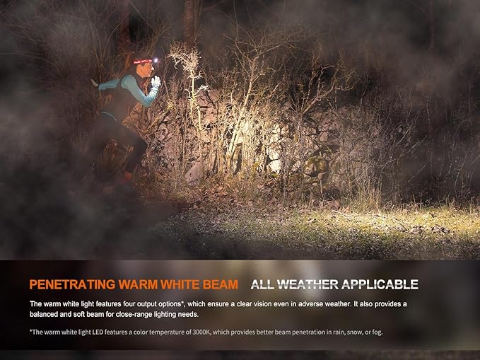 Fenix HM65R-T V2.0 Running Headlamp, 1600 Lumen White Light and Warm White Dual - Image 4