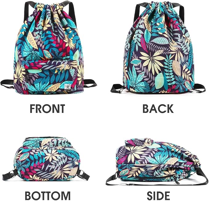 Waterproof Drawstring Bag, Gym Bag Sackpack Sports Beach Backpack - Image 2