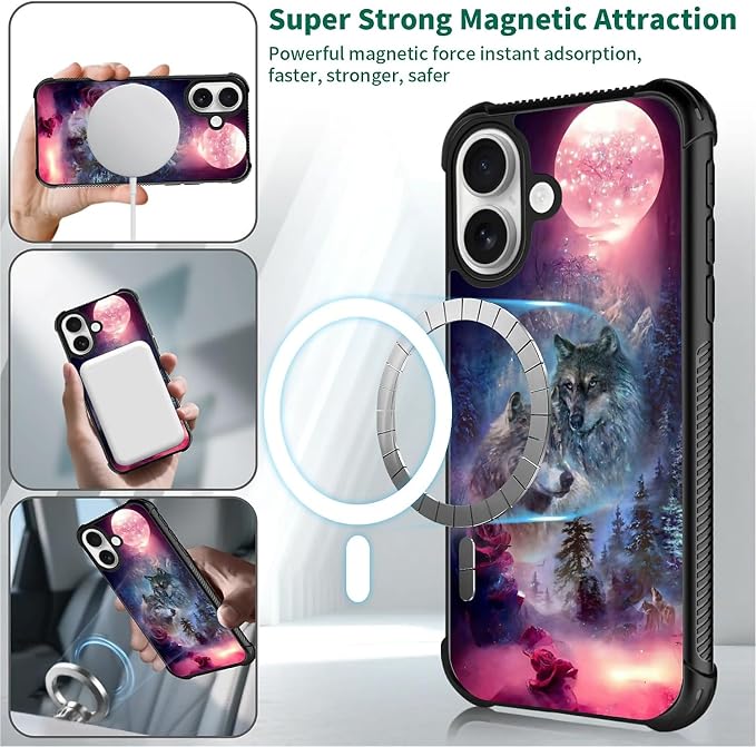 for iPhone 17 Case, for MagSafe Graphic Design for Girl Boy Soft Silicone Hard - Image 5