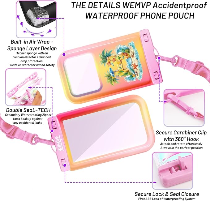 Personalized Initial Waterproof Phone Pouch Case - Image 3