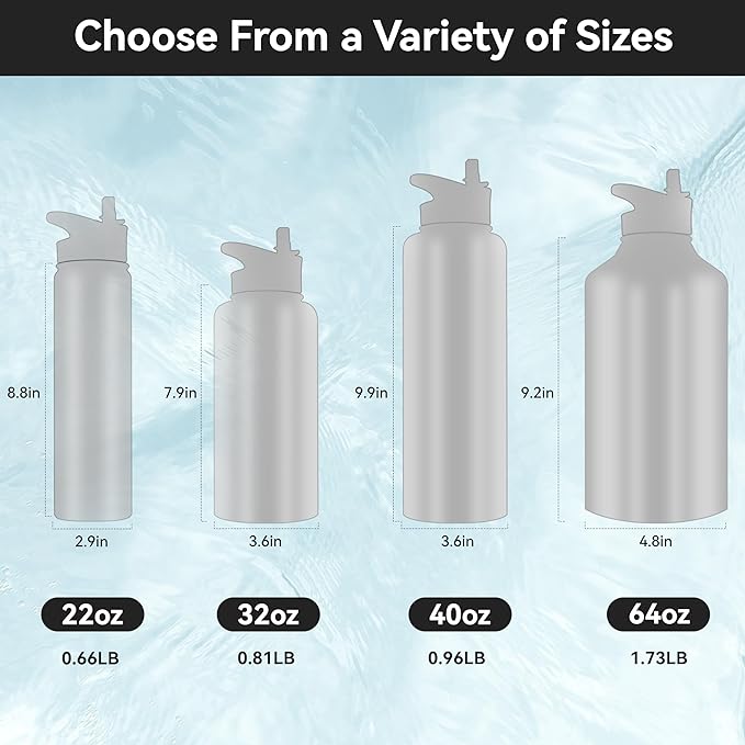 HASLE OUTFITTERS 32oz Stainless Steel Water Bottle, Vacuum Insulated Double - Image 3
