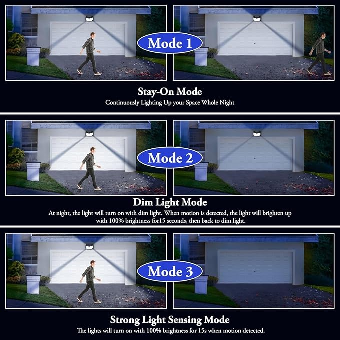 Solar Outdoor Lights, Waterproof Solar Powered Security Light - Image 3