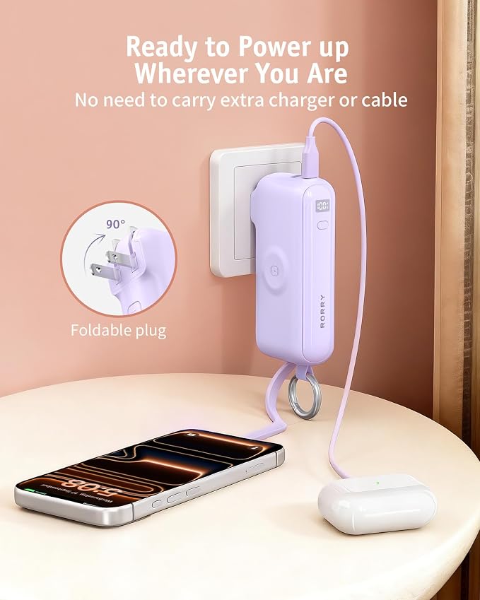 RORRY Flow Portable Charger, 10000mAh 40W Fast Charging Power Bank - Image 6