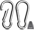 Pixel Panda 3.1&4 Inch Heavy Duty Carabiner Clips Load 1000lbs, 2&4&8Pack Large by PixelPanda