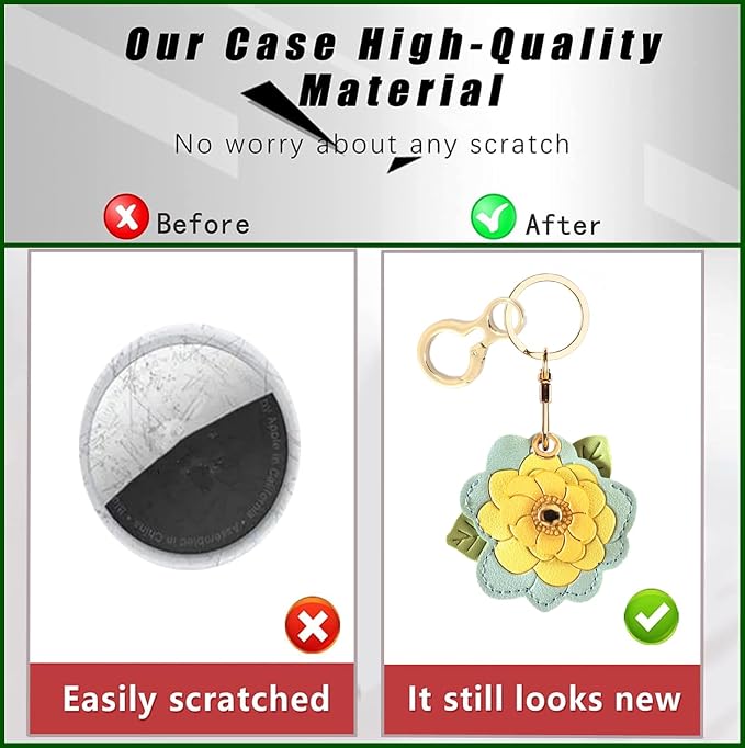 BORKUANA Leather Keychain Holder Case Compatible - Image 3