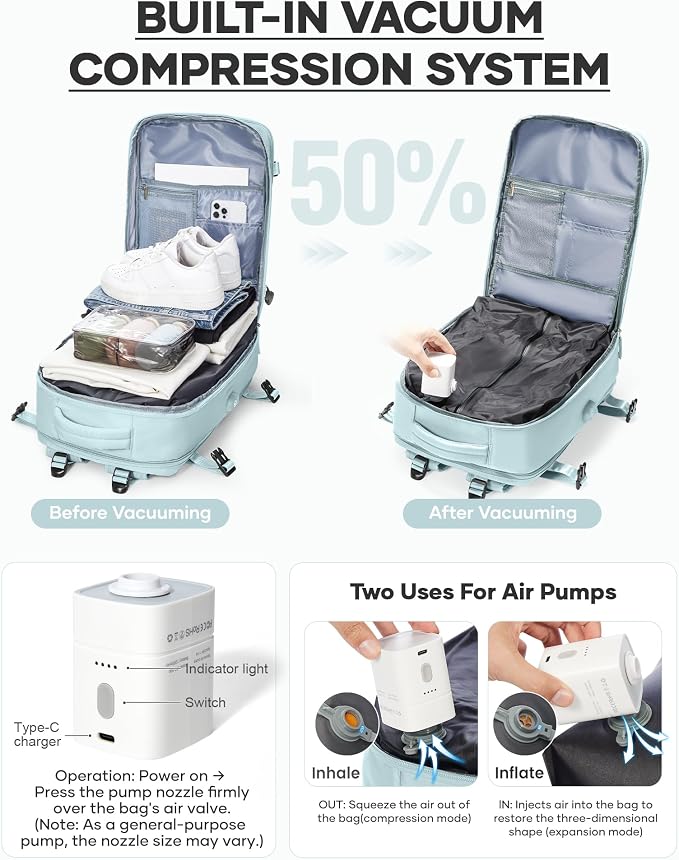 coofay Vacuum Backpack Travel - Image 2