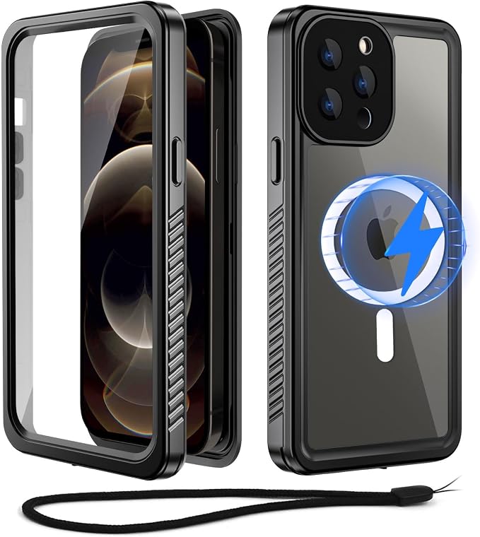 Beeasy for iPhone 12 Pro Waterproof Case, 360 Full Body Heavy Duty Phone Case by Beeasy