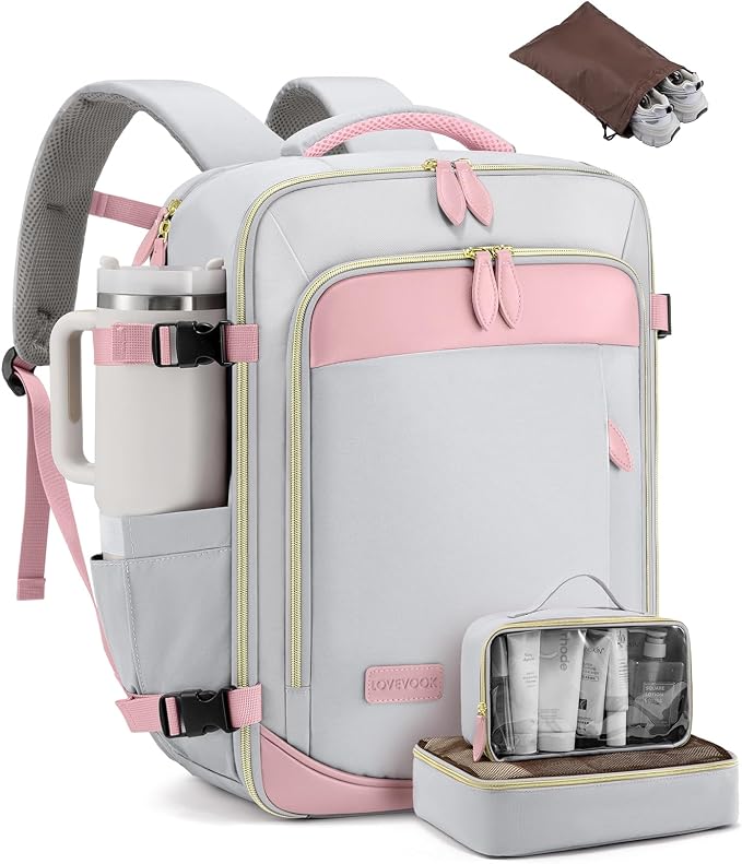 LOVEVOOK Travel Backpack for Women, 40L Carry On Backpack by LOVEVOOK