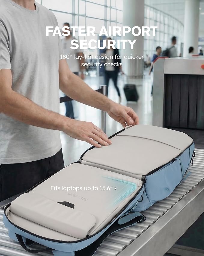 Tolaccea Travel Laptop Backpack 32L, TSA Friendly Flight Approved Computer Work - Image 2