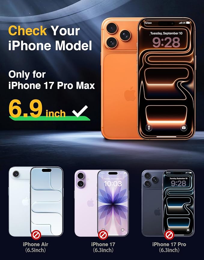 Lanhiem Magnetic for iPhone 17 Pro Max Case Waterproof, Built in Screen - Image 4