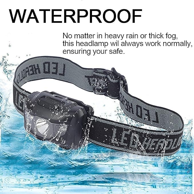 HappyOrange 4 Pack LED Headlamp, IPX4 Waterproof Headlight, 4 Modes - Image 2