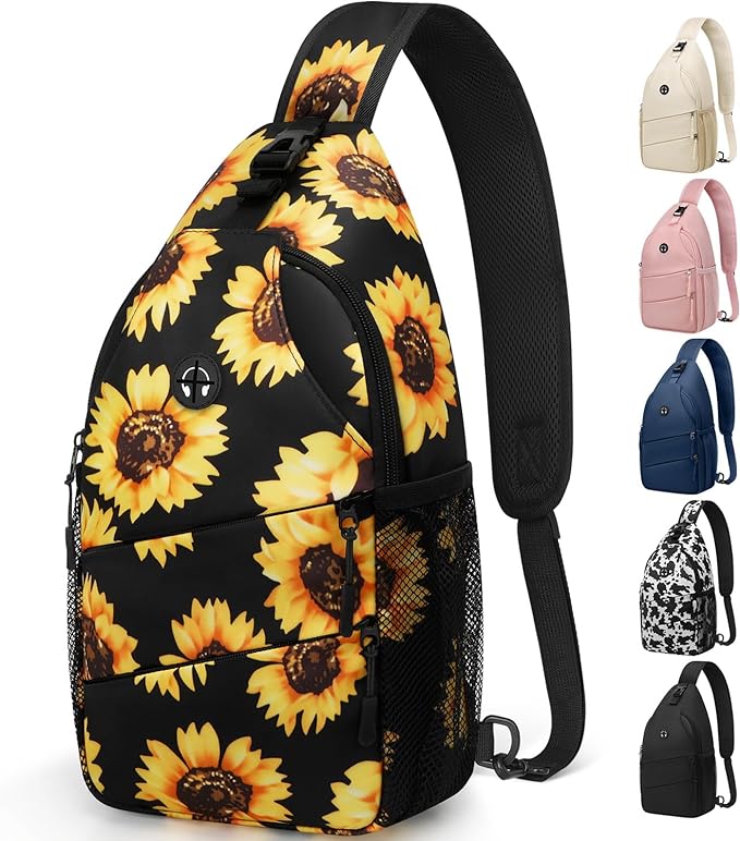 Pritent Crossbody Bags for Women Men Trendy Sling Bag Backpack Casual Chest Bag by Pritent