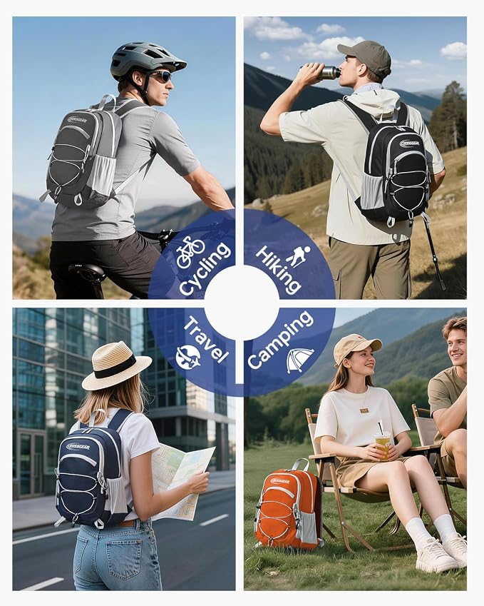 CROSSGEAR 24L Packable Backpack, Lightweight Hiking Daypack, Water-Resistant - Image 9