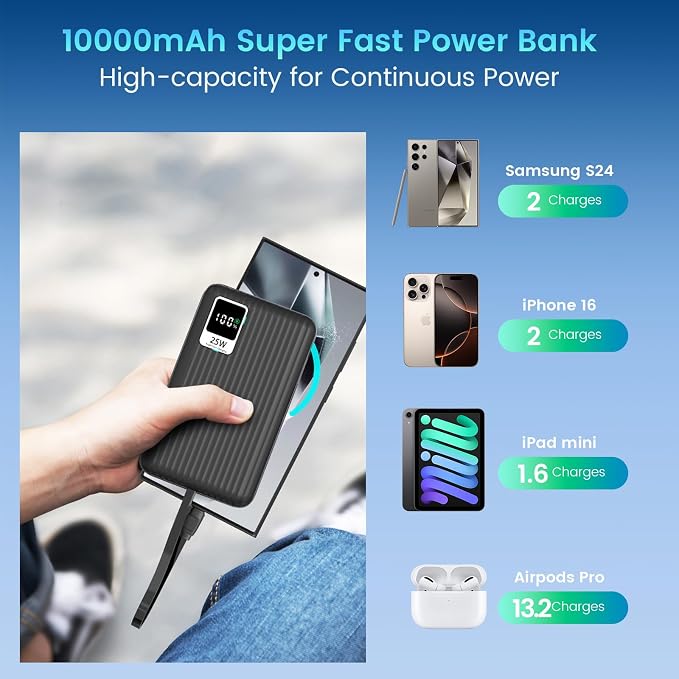 25W Super Fast Charging Portable Charger Power Bank - Image 7