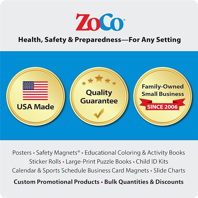 ZOCO – United States Map with Capitals Poster – Laminated 17x22 – Educational - Image 7