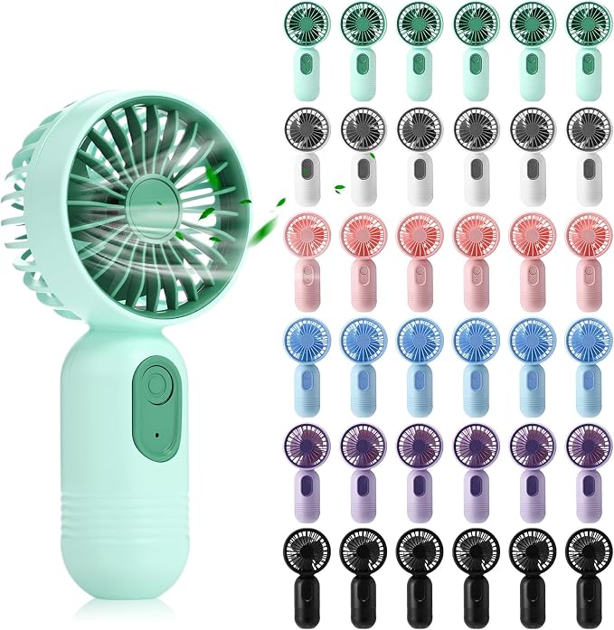 Rossesay 36 Pcs Mini Portable Fan Bulk Cute Handheld Lightweight Small Little by Rossesay