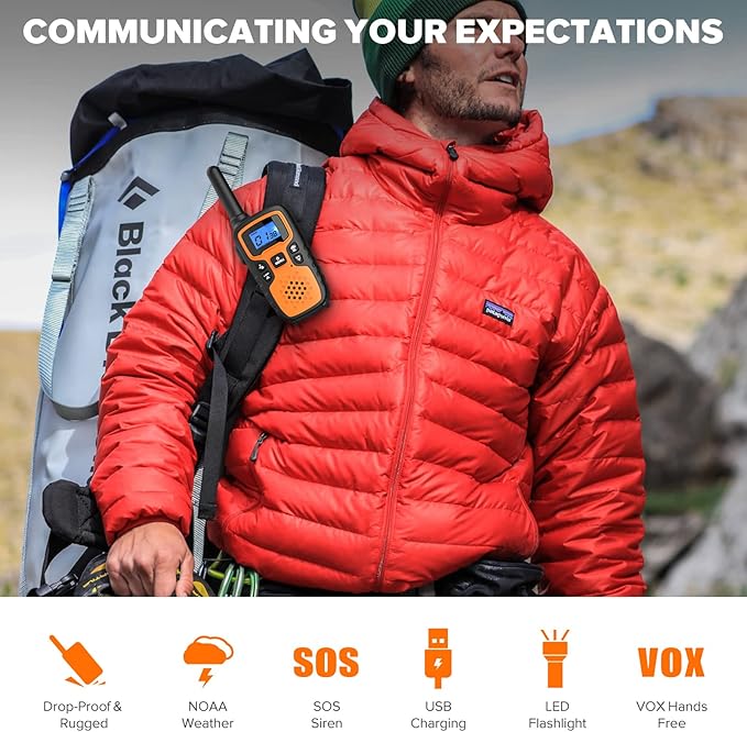 Wishouse Walkie Talkies for Adults Long Range-Rechargeable 4 Pack 2 Way Radios - Image 2