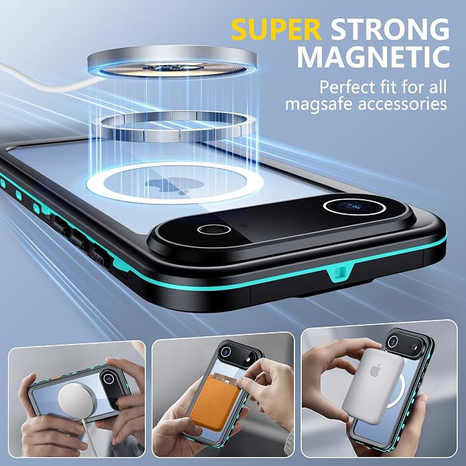 Red2Fire for iPhone Air Case Waterproof, Phone Case 6.5" Blue/Clear - Image 4