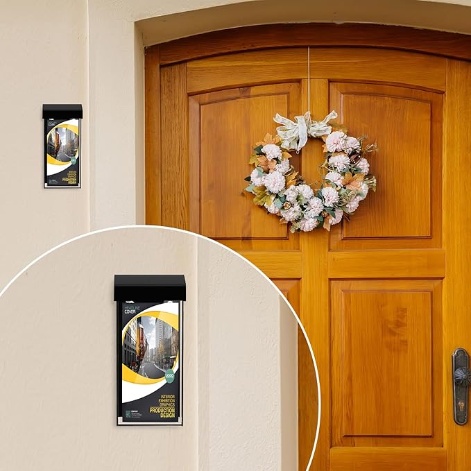Remerry 1 Pcs Outdoor Brochure Holder 4 x 9 Inch Waterproof Wall Mount - Image 5