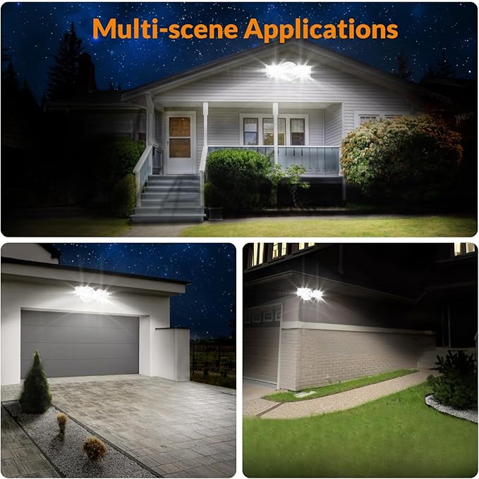 LEPOWER 2 Pack 28W 3000LM ‌LED Security Flood Light‌ ‌Outdoor‌, Switch - Image 6
