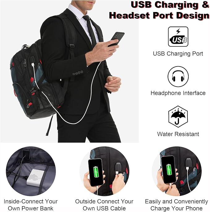 LOVEVOOK Travel Backpack for Men 17inch Large Work Backpack for Men Large - Image 5