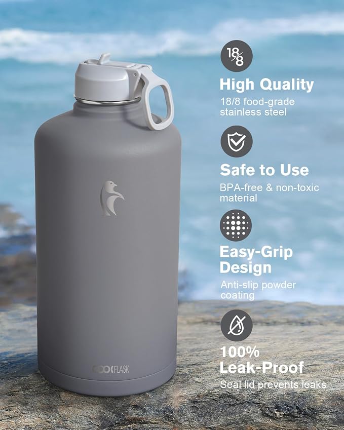 Coolflask 128 oz Gallon Water Bottle Insulated - Image 3