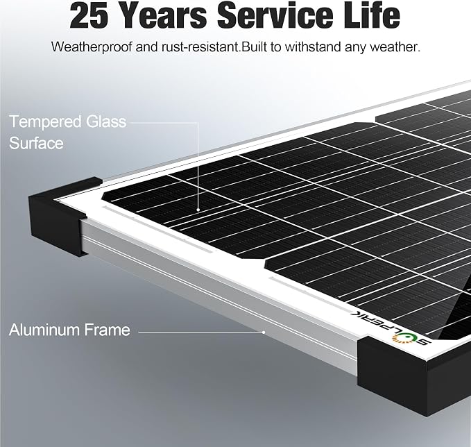 SOLPERK 15W Solar Battery Charger 12V Waterproof Solar Panel Charger + Upgrade - Image 5