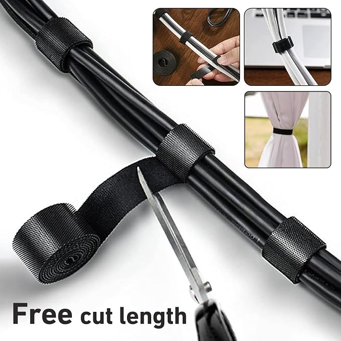 82ft 3/4 inch Fastening Cable Ties, Hitotsu Reusable Hook and Loop Roll - Image 3