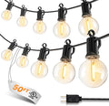 Outdoor String Patio Lights, 50FT 25 LED Patio Lights Waterproof, Connectable by SmartDawn
