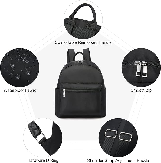 LOVEVOOK Mini Backpack for Women Light Weight Small Waterproof Backpack Purses - Image 6