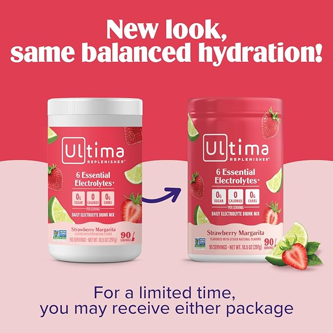 Ultima Replenisher Daily Electrolyte Powder Drink Mix – Sugar Free – Strawberry - Image 4