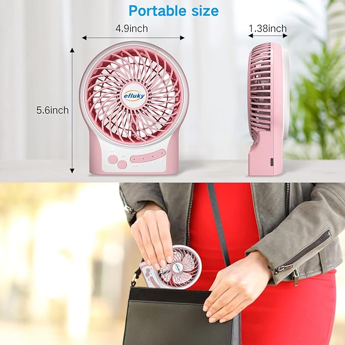 efluky 3-Speed Mini Desk Fan - Image 5